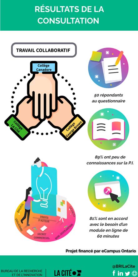 Infographie suite à une consultation sur la propriété intellectuelle