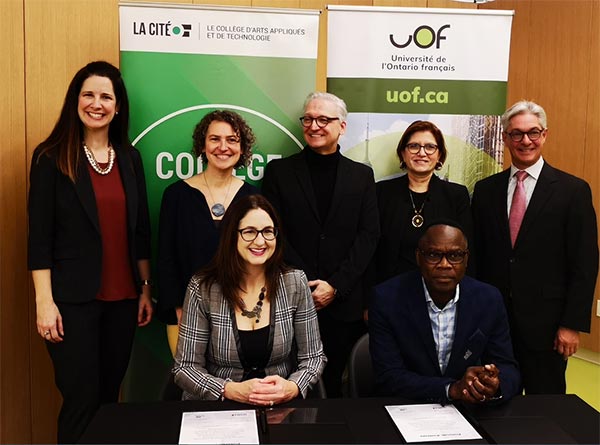 Signature d'une première entente entre La Cité et l'UOF