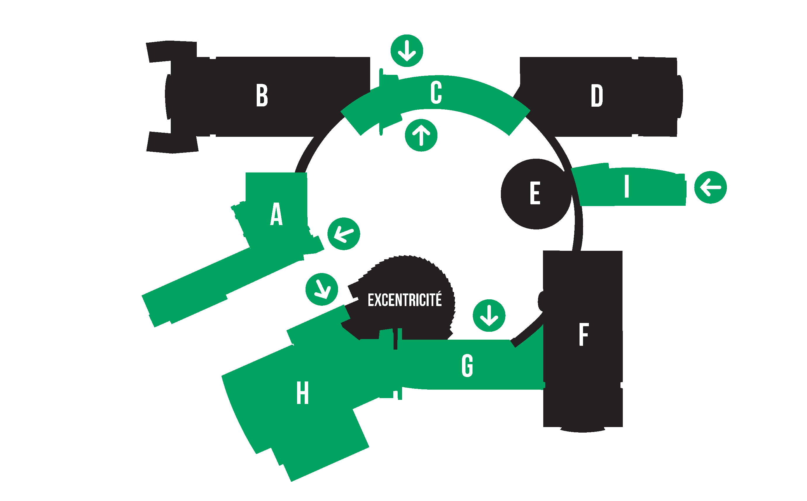 Une carte montrant les portes ouvertes